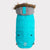 an aqua and grey hooded winter parka for dogs