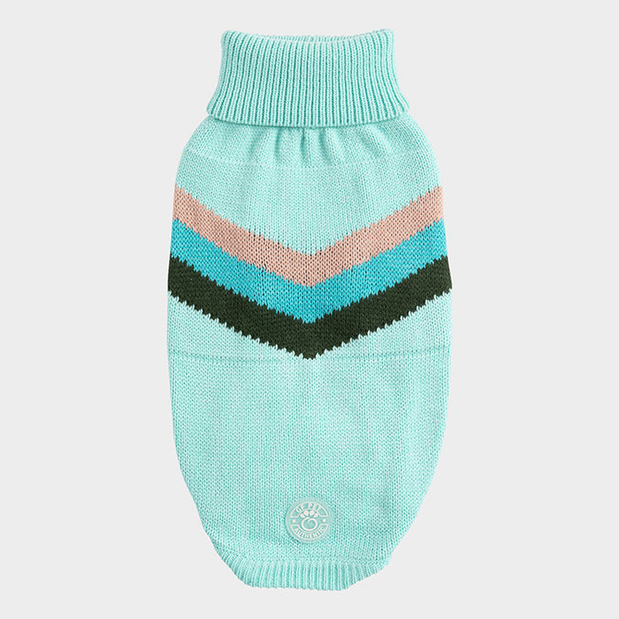 A light aqua sweater for dogs