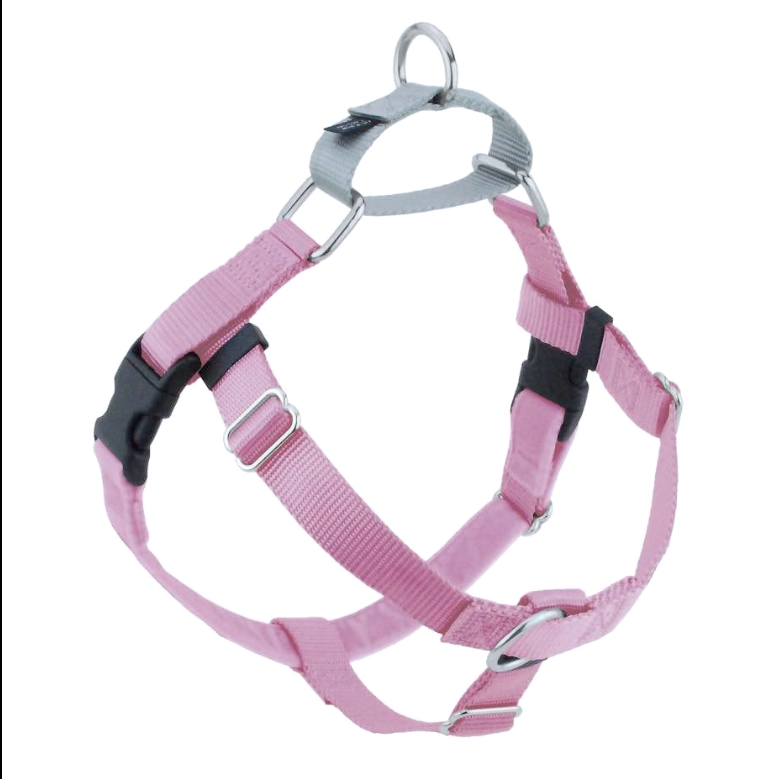 light pink and grey dog harness