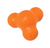 an orange treat dispensing dog toy