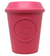 a pink rubber coffee cup shaped dog toy