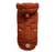 A rust colored hooded dog parka