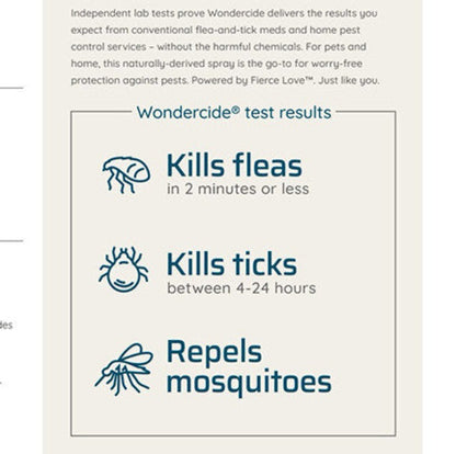 Wondercide  Natural Flea & Tick Spray infographic
