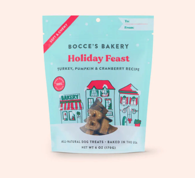 a bag of Holiday Feast dog Treats