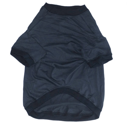Underside of a black t-shirt for dogs