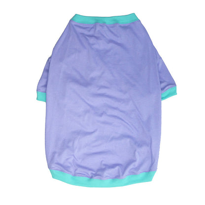 a purple and aqua t-shirt for dogs