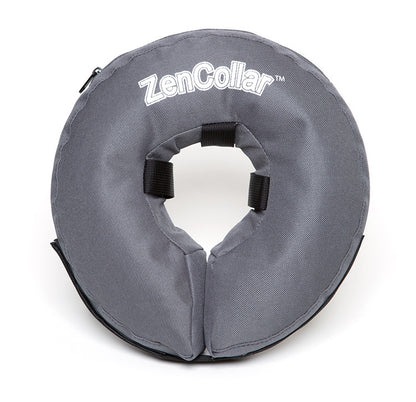a grey inflatable recovery collar